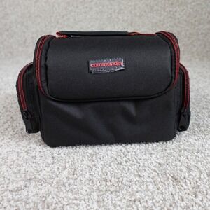 Commander Camera Bag Black with Red Trim Padded Shoulder Strap Case